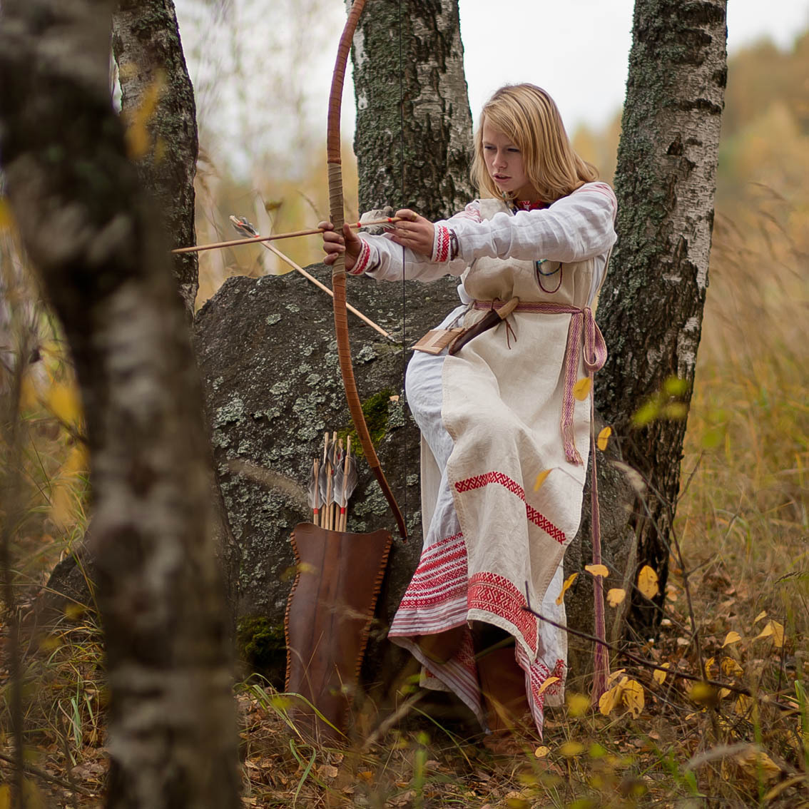 Sexy photo Girls in Slavic costumes in Zhanjiang